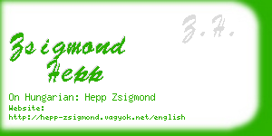 zsigmond hepp business card